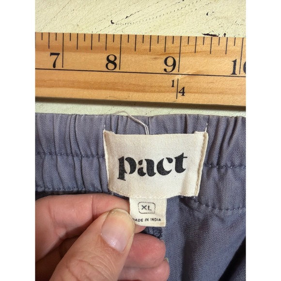 Pact Organic Cotton Jogger Pants Women XL Gray Drawstring Elastic Waist Tapered - Picture 4 of 7